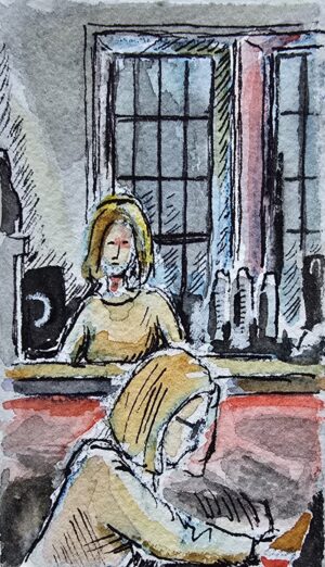 two people in west art bar in lancaster pa